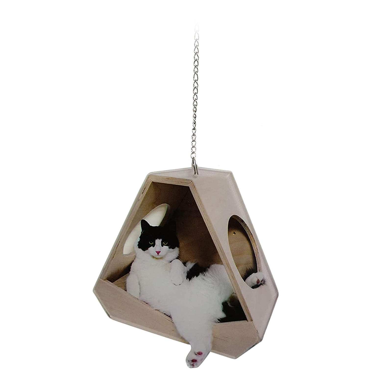 Acrylic Cat with Cabin Hanging Decor,Rear View Mirror Hanging Accessories Yangliu Lovely Funny Car Hanging Ornament Car Pendant Ornaments Interior Accessories 9.5x10.5 cm Home Window Hangings 