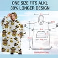thumbnail image 4 of Oversized Wearable Blanket Hoodie,White Highland Cow Sunflower Hat Pattern Sherpa Blanket Hoodie with Super Pockets,Super Warm Fuzzy Pullover for Women & Men, 4 of 6