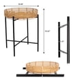 thumbnail image 4 of JONATHAN Y Malia 20" Coastal Bohemian Faux Rattan Round Tray End Table with Metal Base, Natural, TBL2509A, 4 of 6