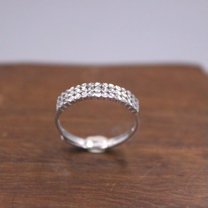 K-KED Fine Pt950 Real Platinum 950 For Women Carved Full Star Band Ring Adjust 6-9