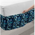 thumbnail image 2 of Flower Bed Skirt, Modernistic Abstract Floral Pattern with Aqua Color Palette Rose Petals Bloom, Elastic Bedskirt Dust Ruffle Wrap Around for Bedding Decor, 4 Sizes, Multicolor, by Ambesonne, 2 of 2