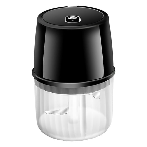 Electric Mini Food Chopper, Ongmies Food Chopper Usb Rechargeable One Button Operation Easy to Use Energy Saving Garlic Chopper, Black