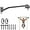 B: 36" Wall Mount Pull Up Bar, variant on Heavy Duty Welded Pull Up Bar, Versatile Doorway Wall Mount, Joist Mounted, and Ceiling Mounted Chin Up Bars, Thick Metal Sturdy Construction for Full Body Workouts Support 500 lbs