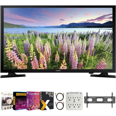 Samsung UN40N5200A 40 inch Class N5200 Smart Full HD TV Bundle with Premiere Movies Streaming + 37-100 Inch TV Wall Mount + 6-Outlet Surge Adapter + 2x 6FT HDMI 2.0 Cable