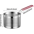 thumbnail image 3 of ZOUSSIQI Friteuse en Acier Inoxydable Panier de Cuisine Multifonction avec Poignée pour Frites Spaghetti Service, 16cm CA919-30219, 3 of 7