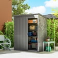 thumbnail image 2 of Outsunny 5.2' x 3.5' Outdoor Storage Shed with Vents, Light Grey, 2 of 10