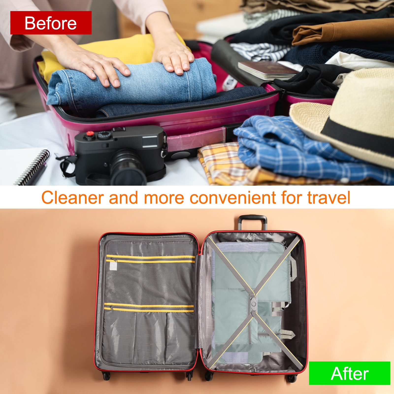 Uxcell 20cm 25cm 30cm 34cm 22cm 33cm Oxford Cloth Compression Packing Cube Travel Luggage Organizers 6 Pcs Grey