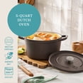 thumbnail image 5 of The Pioneer Woman 5-Quart Enameled Cast Iron Dutch Oven with Lid, Bronze, 5 of 12