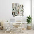 thumbnail image 2 of Stupell Industries People Walking City Streets Tall Metropolis Buildings , 36 x 48, Design by Melissa Wang, 2 of 6