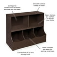 thumbnail image 2 of Badger Basket Children's Wood Multi-Bin 41 gal Toy Storage Cube, Espresso, 2 of 10