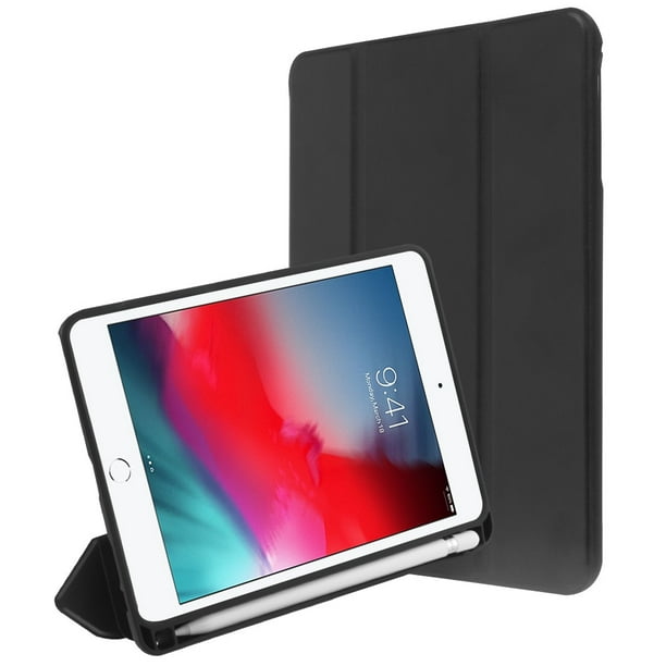 newness er nok skrivestil Smart Leather Hybrid Case with Apple Pencil Holder for iPad Mini 5 (5th  Generation) / iPad Mini 4 - Black - Walmart.com