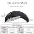 thumbnail image 4 of Altsales Foldable Wireless Mouse, Ergonomic 2.4G Mini Travel Wireless Optical Mobile Mouse for Laptop, PC, Chromebook, MacBook, Computer, 4 of 11
