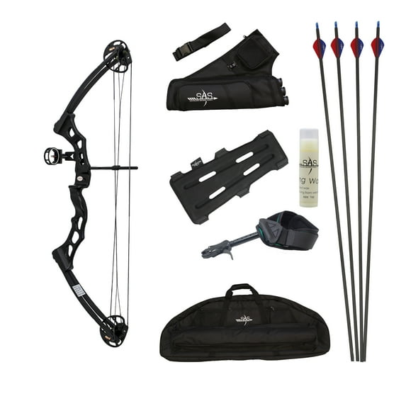 SAS Quad Limb Target Compound Bow Package 35-65 Lb 35-1/2 with Bag Fully Loaded