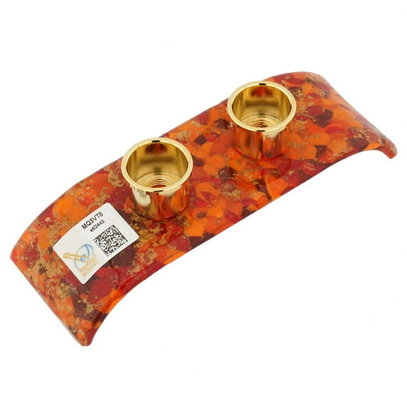 GlassOfVenice Murano Glass Shabbat Candle Holder - Red