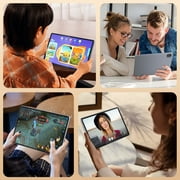 RNRUO 10.1 Android 15 Tablet, 12GB(4+8)RAM, 128GB ROM, 128GB Expand, Quad-Core Processor up to 2.0GHz, WiFi 6 BT5.4, 6000mAh with Fast Charge, Dual Camera, IPS Display, Blue Gray