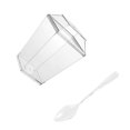 thumbnail image 2 of Kearding 50X taza de postre taza de Parfait suministros para el hogar diseño de tapa a prueba de polvo transparente tazas de pudín contenedor Teteras, 2 of 6