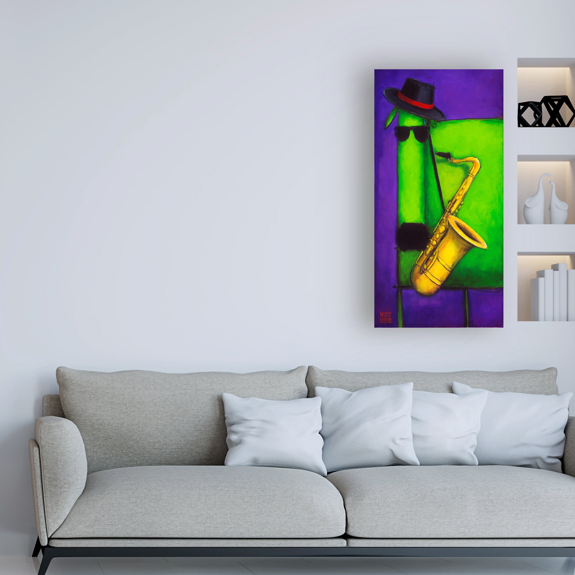 Trademark Fine Art 'Sax Dog' Canvas Art by Daniel Patrick Kessler