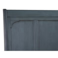 thumbnail image 4 of Queen Size Sleigh Bed, with Two Soft-close Storage Drawers, Corduroy Blue Finish, Antique Pewter Hardware, 4 of 9