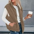 thumbnail image 6 of Mgmyaa Women's Zip Up Fleece Vest, Winter Warm Fuzzy Sleeveless Jacket Coat with Pockets, 6 of 8