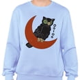 thumbnail image 2 of Vintage Halloween Owl Sweatshirt Unisex 3X-Large Light Blue, 2 of 5