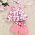 thumbnail image 2 of Yammkia Toddler Outfits For Girls My First Outfit Baby Girl Romper Bodysuit Ruffle Tutu Shorts Bloomer 1st Clothes for 24M,Pink, 2 of 6