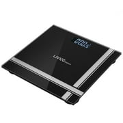 Bathroom Scale Digital Body Weight Glass Scale, Step-on Technology, Temperature Display, 396lb Capacity