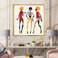 thumbnail image 2 of Designart 'African American Women Silhouettes Red and Yellow I' Modern Framed Canvas Wall Art Print, 2 of 5