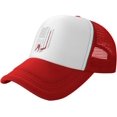 thumbnail image 1 of Hockey Stick in American Flag Mesh Back Trucker Cap Baseball Cap, 1 of 8