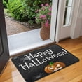 thumbnail image 2 of Happy Halloween Pumpkin Front Door Mat Anti Slip Pumpkin Skull Bat Spider Welcome Mat Funny the Indoor Door Mat/Outdoor Crystal Velvet 30x17 Inches, 2 of 7