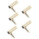 thumbnail image 1 of Conector Conector Enchufe De Conector Adaptador En Ángulo Recto De 90 Grados Macho A Hembra De 3,5 Mm (5 Piezas), 1 of 7