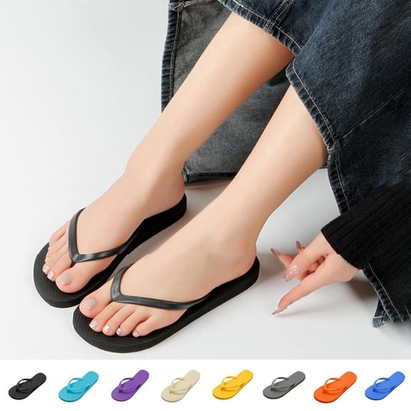 Bxsruta Men's and Women's Soft Sole Rubber Flip-Flops for Casual Indoor Outdoor and Beach Use
