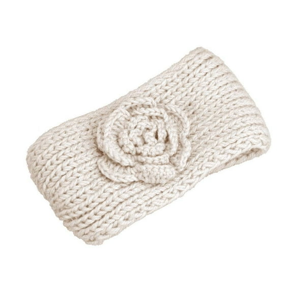 pxiakgy headbands for women hoop knitting beige hairband hair crochet headband camellia flowers headband beige   one size