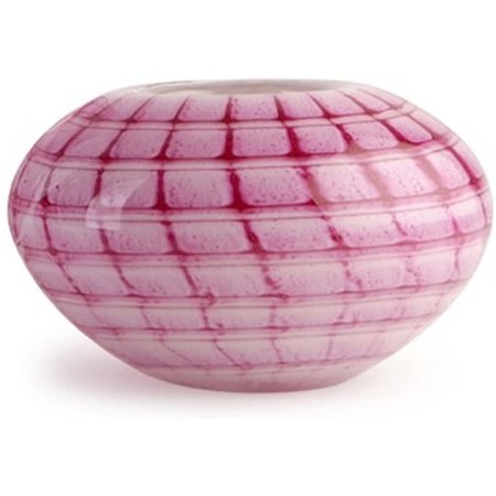 

Glass Pink Quilted Bowl