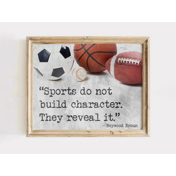 PosterArt Sports Quotes Art Print Inspirational Wall Décor Featuring Baseball Basketball Football and Soccer Themes, 8x12 UNFRAMED