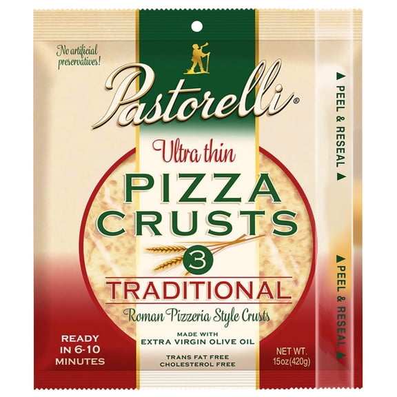 Pastorelli Traditional Pizza Crust Ultra Thin Shelf Stable 15oz