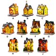 thumbnail image 3 of Christmas House With LED lights Christmas Tree Ornament Resin  Decoration 2023 New Year Gift, 3 of 5