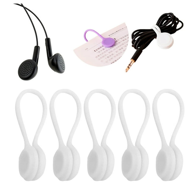 EGNMCR Attaches Multicolores - Gestion des Câbles 5 Pcs Cable Clips