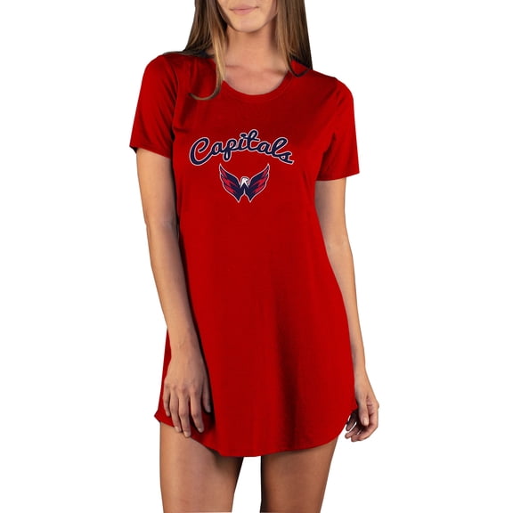 Women's Concepts Sport Red Washington Capitals Marathon Knit Nightshirt