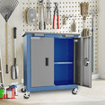 thumbnail image 4 of LARBANKE tool cabinet with two doors and adjustable dividers, locking tool cabinet, stainless steel top, suitable for garages, workshops and homes, 4 of 6