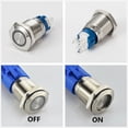 thumbnail image 6 of 22Mm Latching Push Button Switch 12V Dc On Off Stainless Steel Led Self-Locking Blue, 6 of 9
