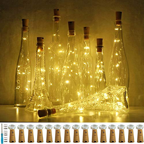 Wine Bottle Fairy String Lights 10 LED Battery Cork For Party Christmas Wedding 