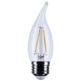 thumbnail image 2 of Satco S12510 CA10 Candle LED Light Bulbs 3W 120V 3000K 250 Lumen E26 Medium Base Dimmable Wet Location (6 Pack), 2 of 10
