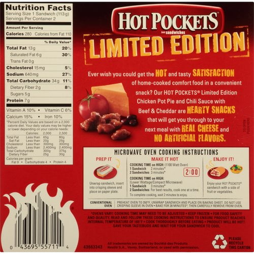 Hot Pockets 2 Packs Lmtd Edition Flavor