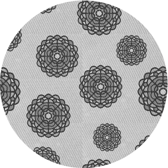 Ahgly Company Machine Washable Indoor Square Transitional Gray Goose Gray Area Rugs, 3' Square