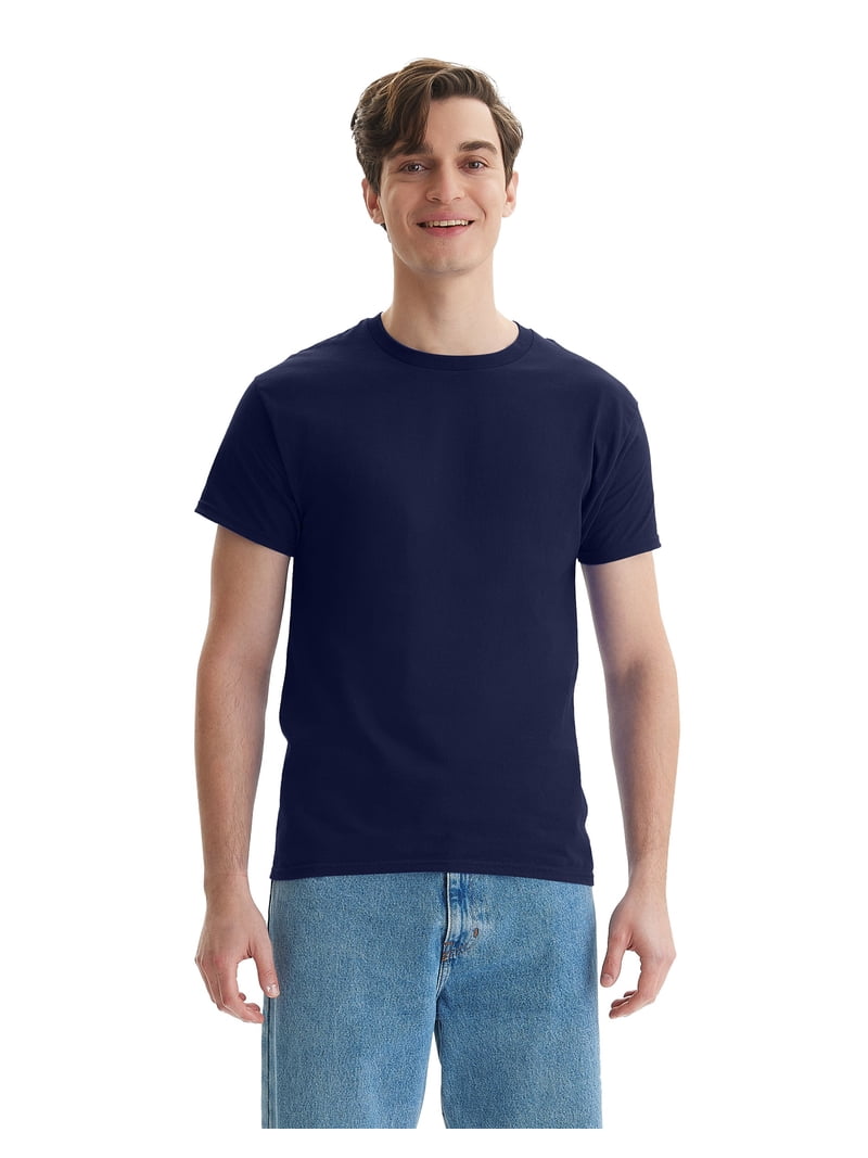 Hanes, Men's Cotton T-Shirt, Navy 2XL, Value 4-Pack - Walmart.com
