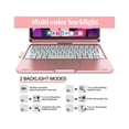 thumbnail image 4 of Touchpad Keyboard Case for iPad Air 5 10.9 inch 2022 / iPad Air 4 10.9 inch 2020 / iPad Pro 11 2021/2020/2018 with Multi-Touch Trackpad / Pencil Holder, 360° Rotatable,7 Color Backlit, 4 of 7
