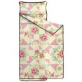 thumbnail image 2 of Pioneer Flower Floral Print Pattern Toddler Nap Mat for Teens Preschool Daycare, Teens Sleeping Mat Bag, Toddler Sleeping Bag with Pillow, 2 of 6