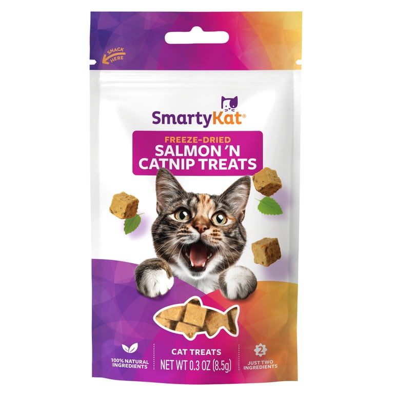 SmartyKat SMK Freeze-Dried Salmon With Catnip Trial Size Pouch 0.3