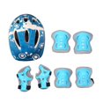 thumbnail image 3 of Kit de 7 cascos de bicicleta para niños, casco de patineta para adolescentes, rodilleras, coderas y muñequeras, equipo de protección para exteriores. Azul, 3 of 8