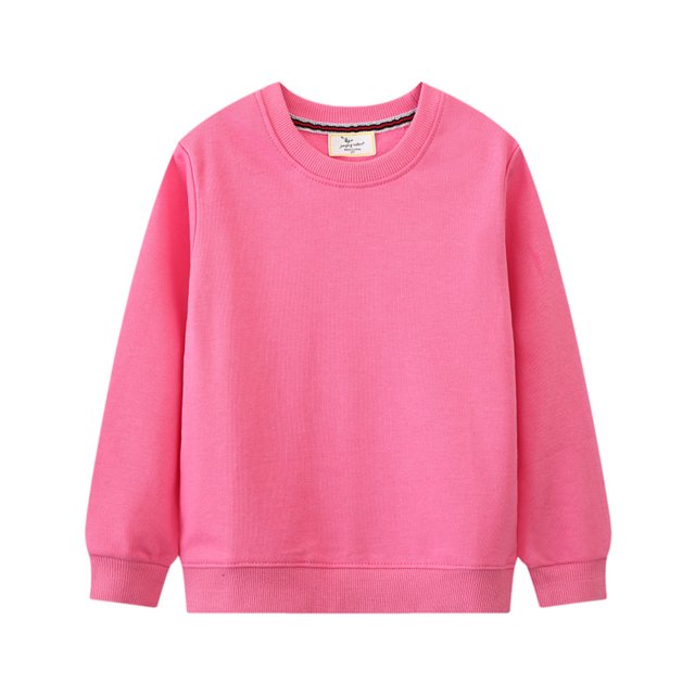 QUDDERR Chandails en Molleton pour Enfants Garçons Filles Couleurs Unies Col Rond Chandail Unisexe Manches Longues Printemps Automne Taille 2-7T
